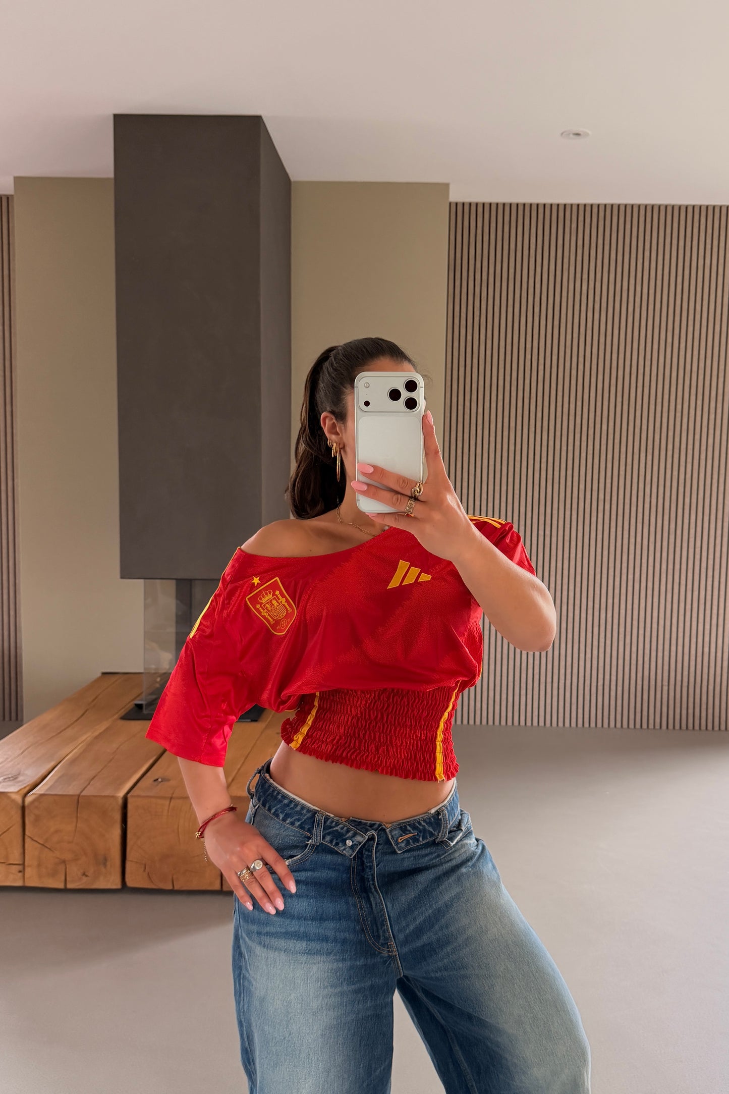 Spain Off-shoulder Shirt