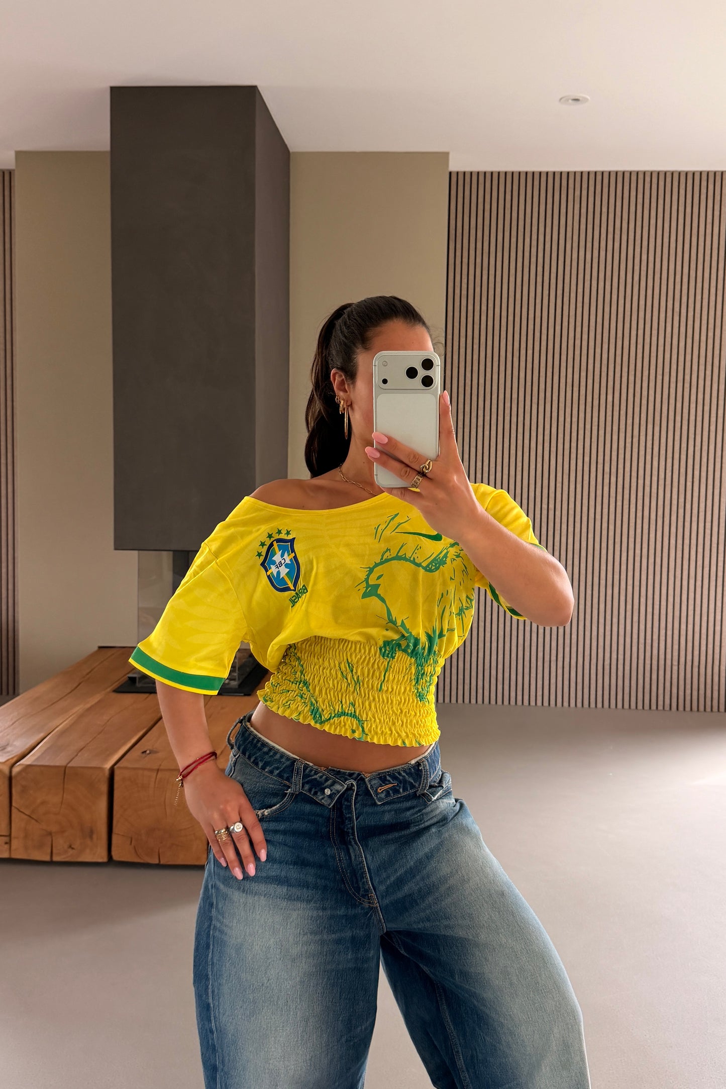 Brazil Off-shoulder Shirt