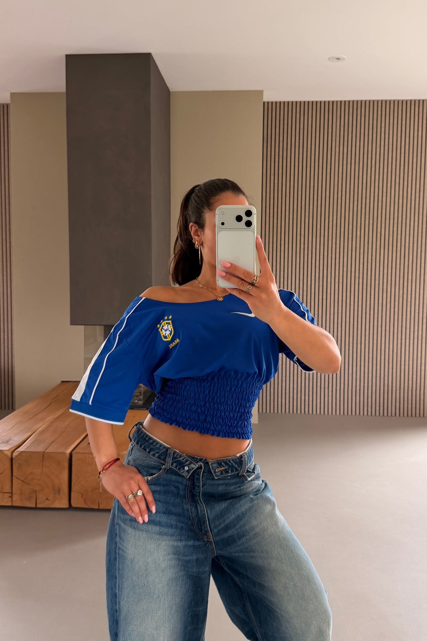 Brazil Off-shoulder Shirt